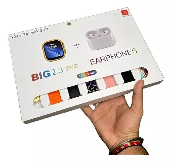 Combo De Reloj Smartwatch I20 Ultra Max