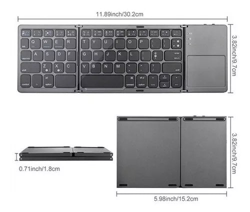 teclado Bluetooth plegable ultrafino con