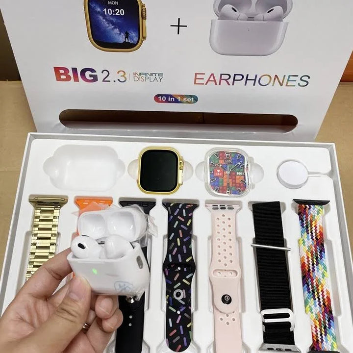 Combo De Reloj Smartwatch I20 Ultra Max